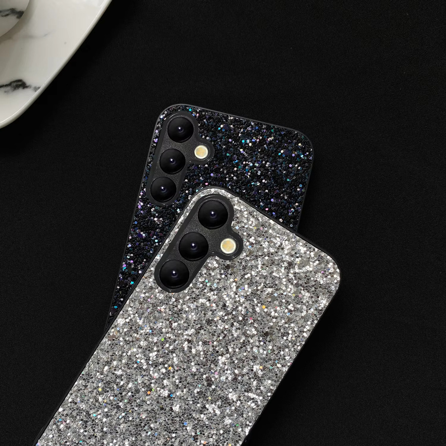 Stoßfeste Schutzhülle mit Glitzer-Diamant-Strass für Samsung Galaxy S26 Ultra und Galaxy S26 Edge in Weiß - Bild 2