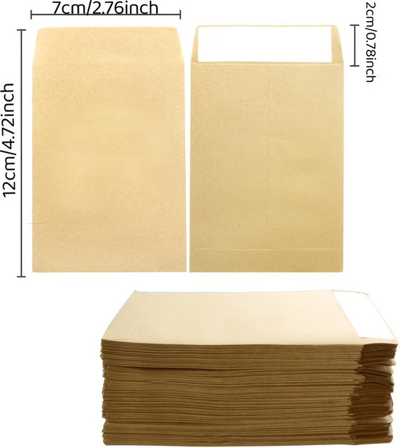 Selbstklebende Geldumschläge aus Kraftpapier für Bargeld, Münzen, Schecks und Kreditkarten - Bild 1