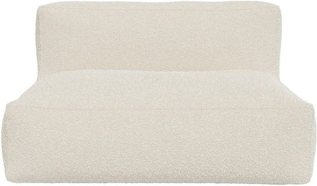 Modulares Sofa Noumara von Vente-unique in Gebrochenem Weiß mit Bouclé-Stoff, Breite: 135 cm - Bild 1