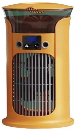 Blissful Living Tisch-Zerstäuberlüfter in Orange, tragbarer Kühlventilator mit Sprühfunktion, 3 Geschwindigkeiten, USB-wiederaufladbarer Mini-Luftkühler aus Kunststoff - Bild 1