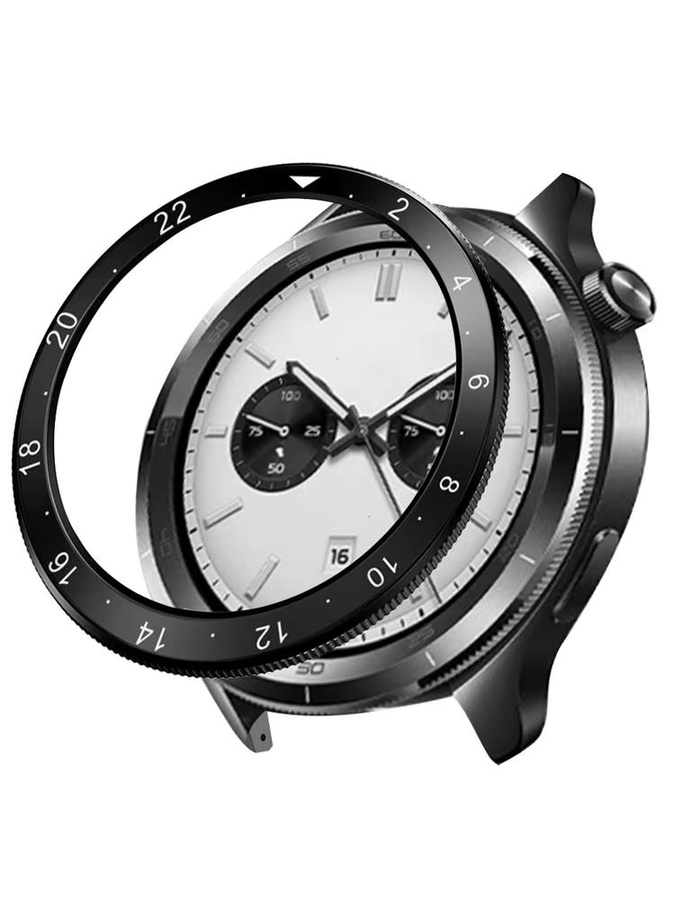 BUDI Schutzring für Xiaomi Watch S4 S3 Lünette Ring Abdeckung aus Kunststoff in Schwarz - Bild 4