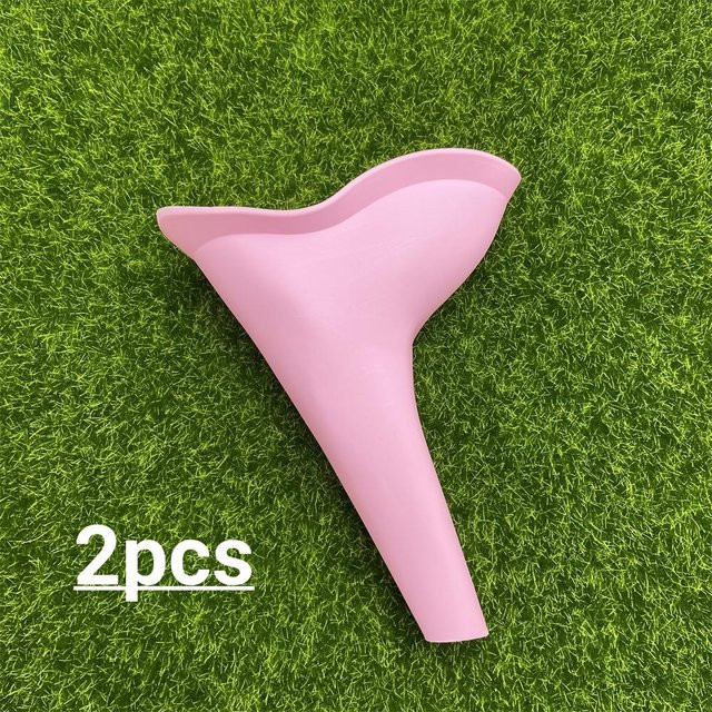 Super Six Weibliches Urinal aus weichem Silikon für Camping und Reisen in Pink - Bild 1