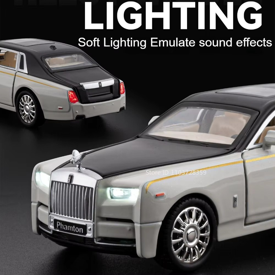 RMZ city Rolls-Royce Phantom Wraith, Spielzeugmodell, 1:32, mit Licht und Sound, Metall, Weiß - Bild 5