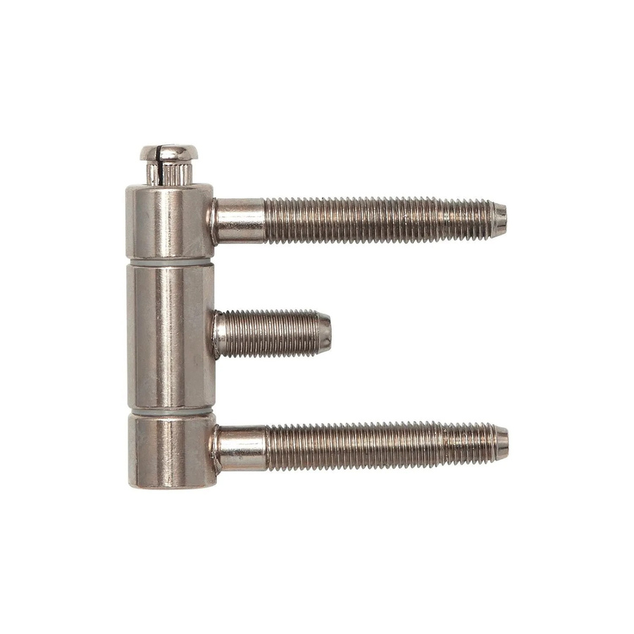 SFS Stahlzargenband 3-teiliges Einbohrband aus Stahl, vernickelt, Silber, Maße: 18 x 61 mm - Bild 2