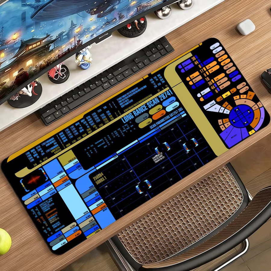S-Star T-Trek Mauspad XXL Schreibtischunterlage Multicolor rutschfest für PC und Laptop - Bild 3