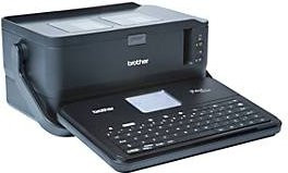 Brother Beschriftungsgerät PTD800W mit USB und WLAN, abnehmbare LCD-Tastatur und Tragegriff in Weiß und Schwarz - Bild 1