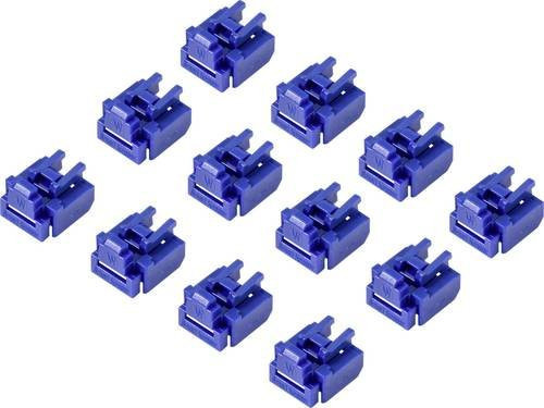 Renkforce RJ45 LAN Port Steckerschloss RF-4695228, 12er Set, Blau - Bild 1