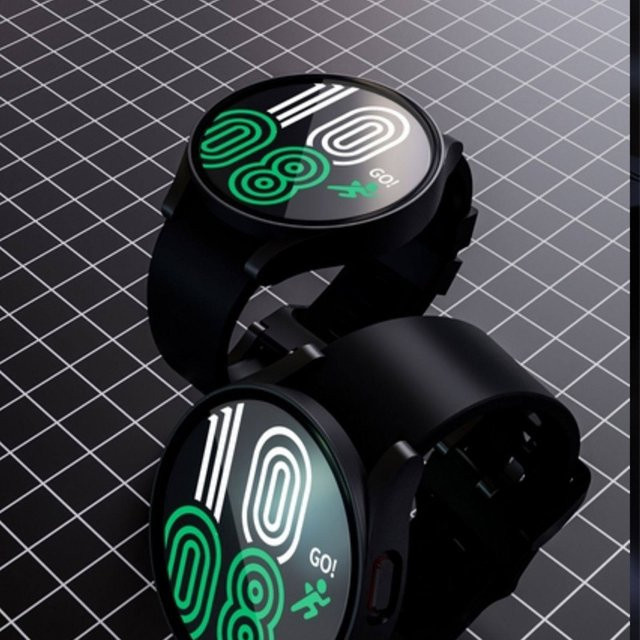 Samsung Galaxy Watch Zubehör, Gehärtetes Glas + Hülle, Green 08 - Bild 1