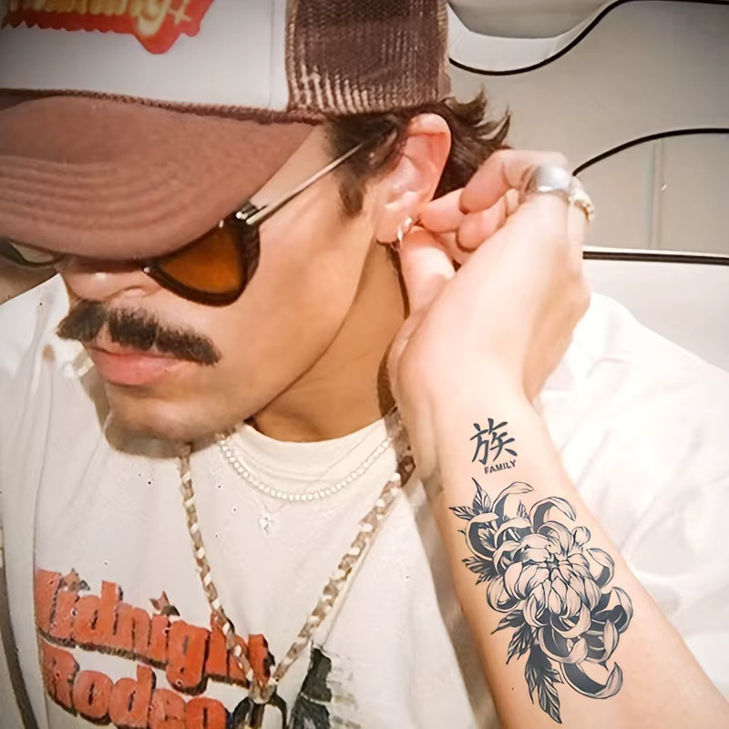 JKCODE TATTOO Kräuter-Tattoo-Aufkleber, temporär, wasserfest - Bild 3