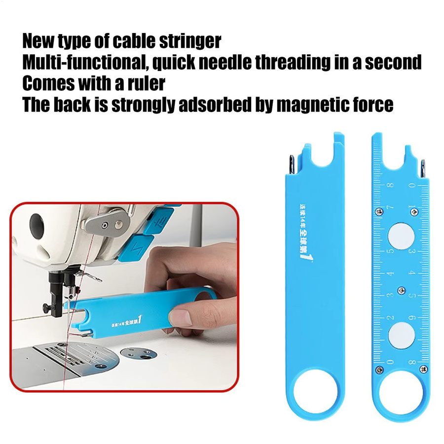 Multifunktionale Näh-Einfädelhilfe mit magnetischer Adsorption und Anti-Verwicklungs-Funktion in Blau - Bild 4