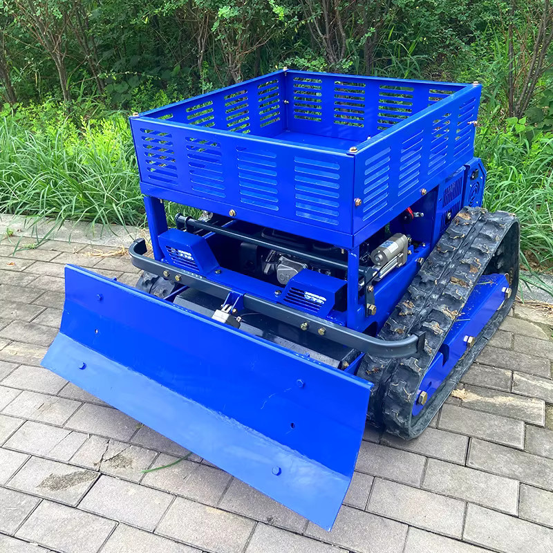 AIWEIYA Industrieller Rasenmäher mit Schlegelmähwerk und kabelloser Fernbedienung in Blau für Landwirtschaft und Garten - Bild 3
