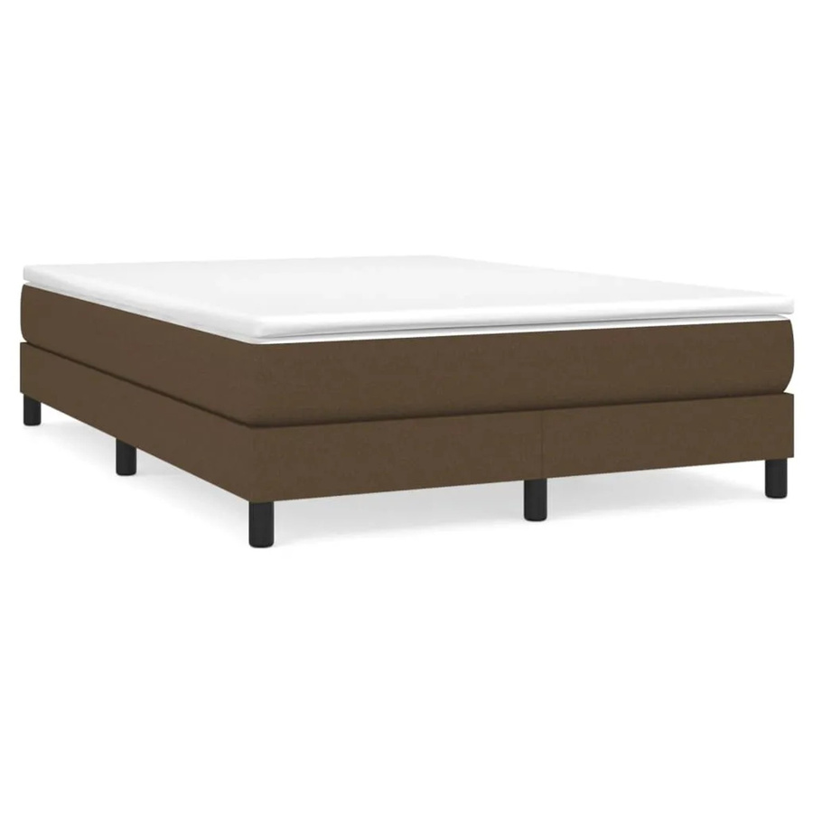 vidaXL Boxspringbett in Dunkelbraun mit Stoffbezug, B/T/H: 140 x 200 x 203 cm - Bild 2