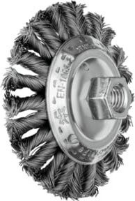 PFERD TOOLS COMBITWIST Kegelbürste gezopft KBG für Winkelschleifer, Farbe: Silber, Durchmesser: 100 mm, Breite: 13 mm, Gewinde: M14, Stahl-Draht-Ø: 0,50 mm - Bild 1