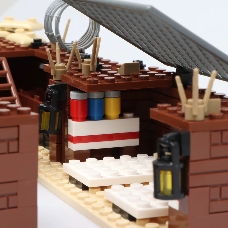 BRICKPANDA WW2 Militär Graben Ruinen Bausteine Kit, Soldaten, Armee Figuren, Krieg Szene - Bild 4