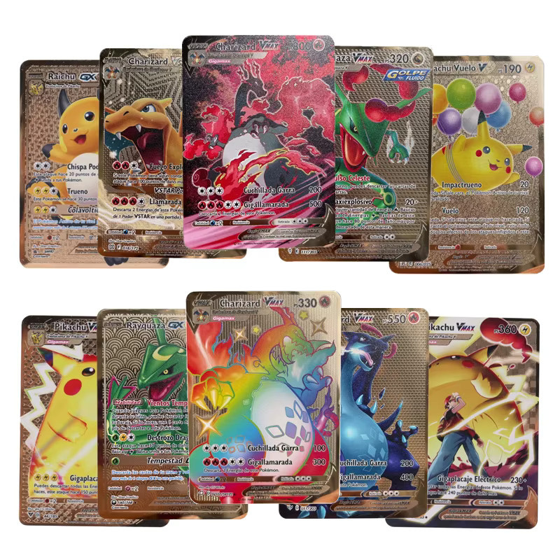 Potdemiel Pokémon Sammelkarten, Metall, Goldene, Spanisch - Bild 4