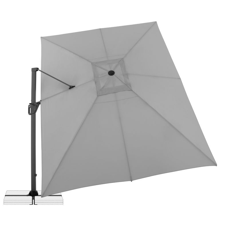 Doppler Ampelschirm LIFE in Hellgrau mit 300 x 400 cm - Bild 2
