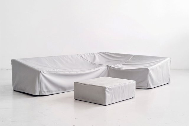 PLOSS Abdeckhauben-Set für Reverie Lounge M, 3-teilig, hellgrau, aus Polyester mit UV50+ Schutz und atmungsaktivem Ripstop-Gewebe - Bild 1