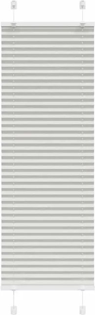 vidaXL Plissee Hellgrau aus Polyester, semi-transparent, Breite: 45 cm, Höhe: 100 cm - Bild 1