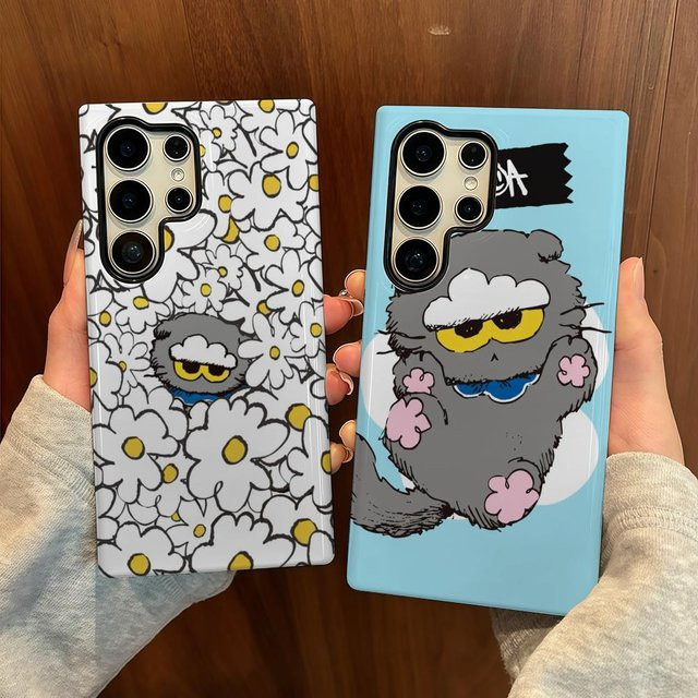 Luxus Z-ZO Freunde Handyhülle mit Doppelschicht-Abdeckung für Samsung Galaxy S25 S24 Ultra S23 S22 S21 A56 A36 A26 A16 in Weiß und Multicolour - Bild 1