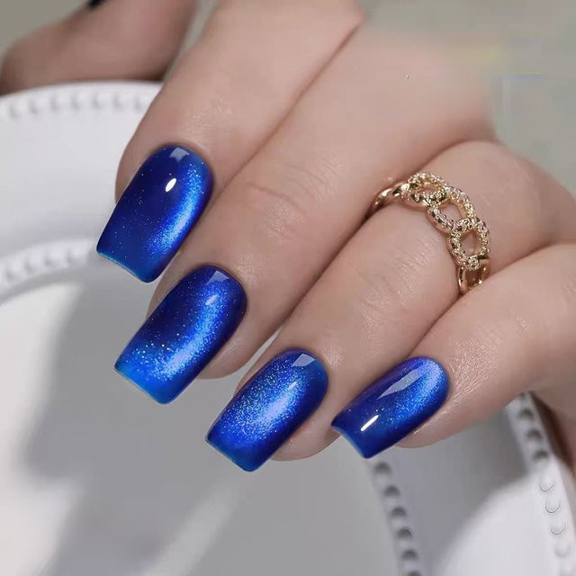 MN Gel-Nagellack, Tiefsee-Blau, schimmernd - Bild 1
