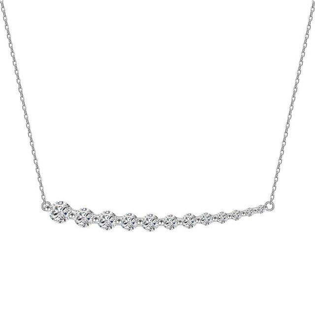 POMOiii Diamantkette, 925 Silber, Weiß, Diamant, Zirkonia, Damen - Bild 1