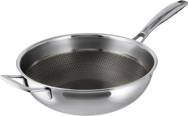 SILVERCREST Premium-Edelstahl-Wok mit Wabenstruktur, Durchmesser: 28 cm - Bild 1