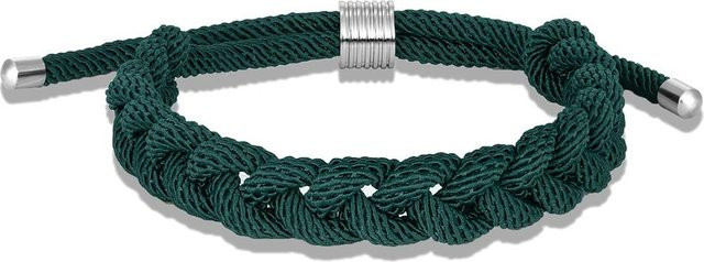 Schnürsenkel-Armband Edelstahl, grün, Unisex - Bild 1