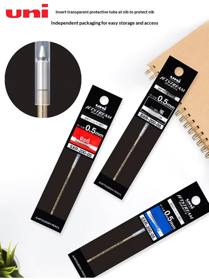 Uni JETSTREAM PRIME Kugelschreiber-Nachfüllmodul Schwarz mit Dual-Ball-Bullet-Spitze und geringer Viskosität - Bild 1