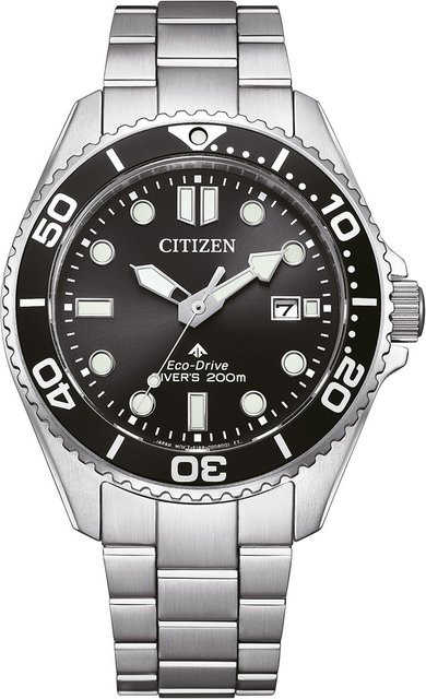 Citizen Armbanduhr Promaster Eco-Drive, Solar, Edelstahl, Schwarz, 40 mm, Herren - Bild 1