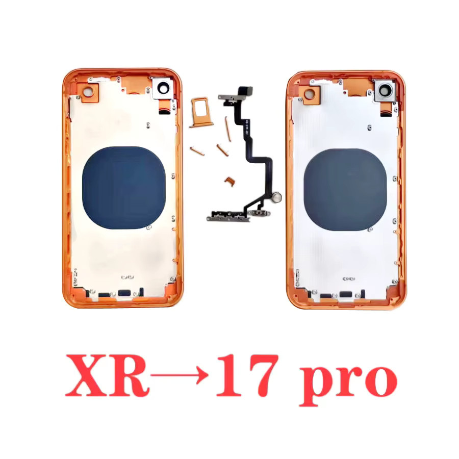 Apple iPhone XR DIY-Gehäuse für Umbau zu 17 Pro-Chassis in Silber für die Modelle A1984, A2105, A2106, A2107 - Bild 4