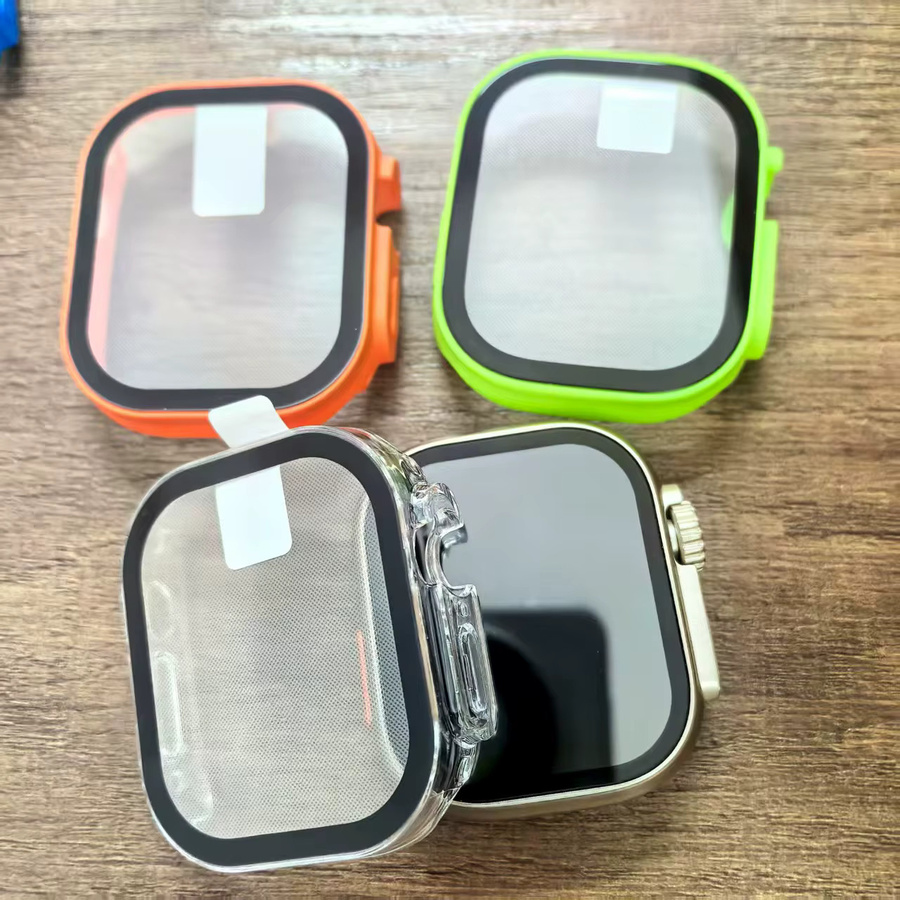 Schutzhülle für Apple Watch Ultra 3 49mm mit gehärtetem Glas Display und PC-Stoßfänger in Blau - Bild 2
