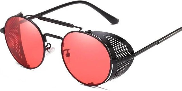 Yiran bag Sonnenbrille, Rund, Metall, Vollrand, Pink, Unisex - Bild 1