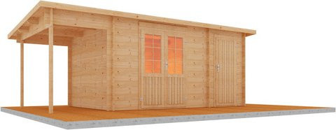 WOLFF FINNHAUS Gartenhaus Galina 5723 28 aus Fichtenholz in Beige, B/T: 590 x 270 cm - Bild 1