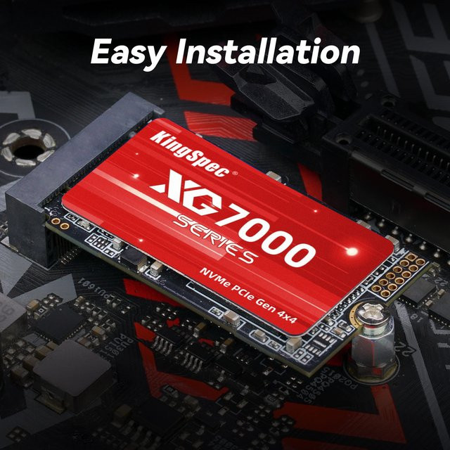 KingSpec M.2 NVMe SSD PCIe 4.0 Interne Solid-State-Festplatte für PS5, Laptop und Desktop - Bild 1