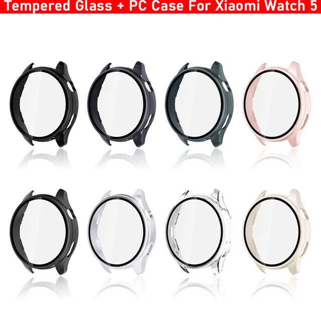 Xiaomi Schutzhülle und Displayschutzfolie für Watch 5 Allround, transparent, Schwarz - Bild 1