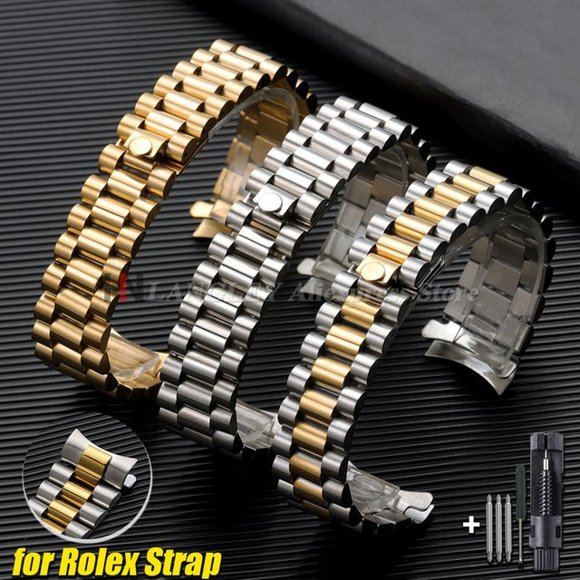 Uhrenarmband Edelstahl, Silber, 20 mm, Herren - Bild 1