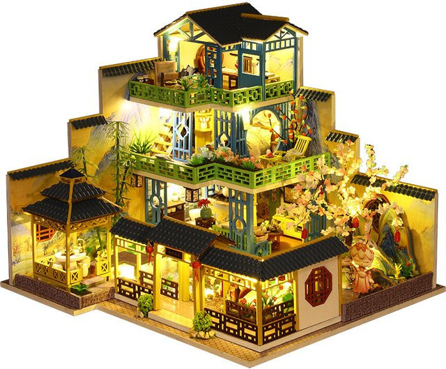 StartCabin Diy Holzpuppenhaus mit Möbeln, Modell Spielzeug, Holz - Bild 1