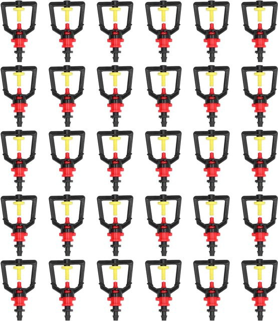CosyHome Bewässerung Sprinkler Set mit Micro-Sprayer Düsen und Connector Kit aus Kunststoff, Schwarz, 30 Sets - Bild 1