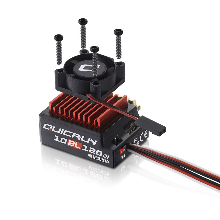 Hobbywing QUICRUN Sensored 10BL120 G2 120A Bürstenloser ESC Geschwindigkeit Controller, Schwarz - Bild 2