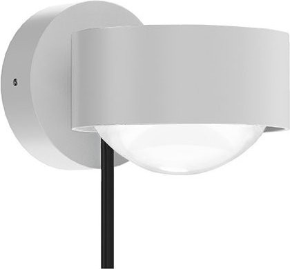 Top Light Puk! 80 Wall Avantgarde LED-Wandleuchte in Weiß Matt mit Glas und Metall, Warmweiß 2700K - Bild 1