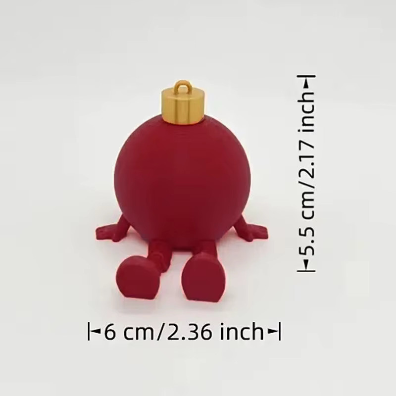 JETTING Weihnachtskugel mit beweglichen Gelenken aus dem 3D-Druck als Christbaumschmuck und festliche Tischdekoration - Bild 5