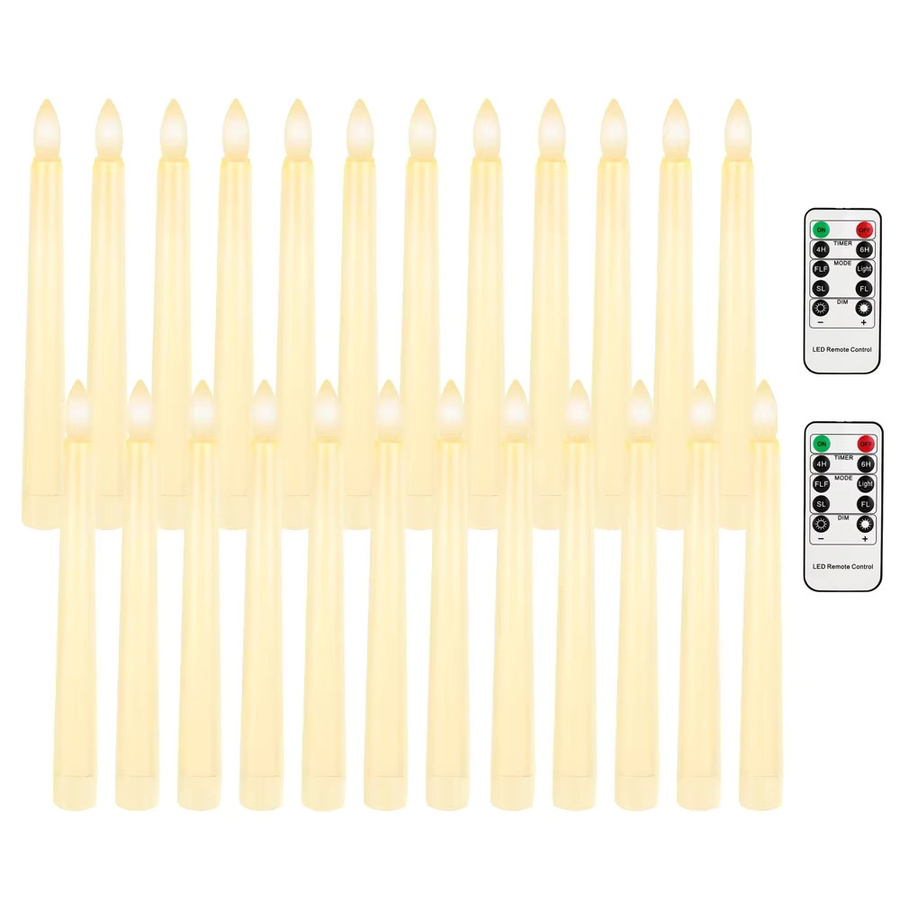 LED-Kerze FREEPOWER in Weiß mit Fernbedienung und Blinkeffekt als flammenlose Kegelkerze für Party, Hochzeit und Heimdekoration - Bild 5