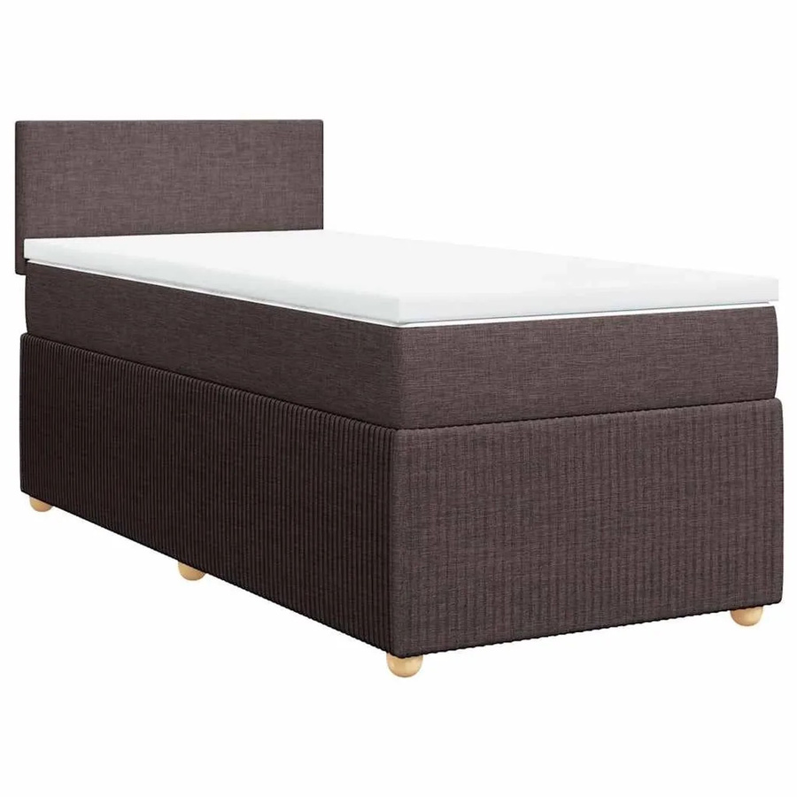 vidaXL Boxspringbett mit Matratze Dunkelbraun B/T/H: 80 x 200 x 100,5 cm - Bild 2