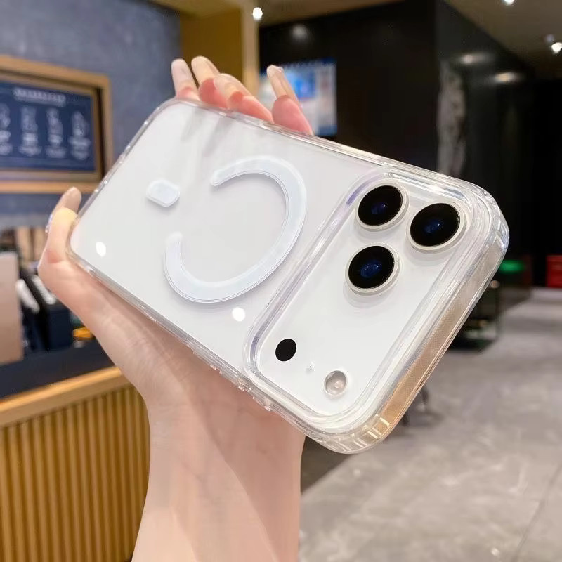 Transparente MagSafe-kompatible magnetische kabellose Ladehülle für iPhone 7 bis iPhone 17 Pro Max Plus, stoßfeste Schutzhülle - Bild 5