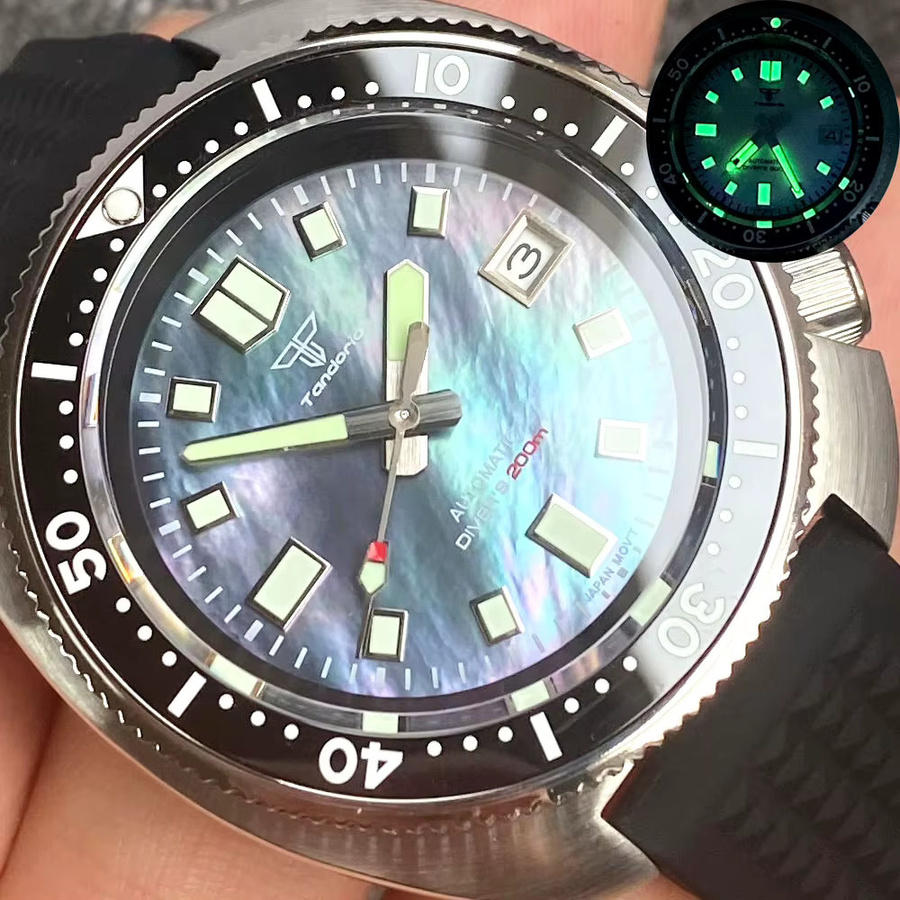 Tandorio Armbanduhr, Automatik, Edelstahl, Silikon, Blau, Herren - Bild 2