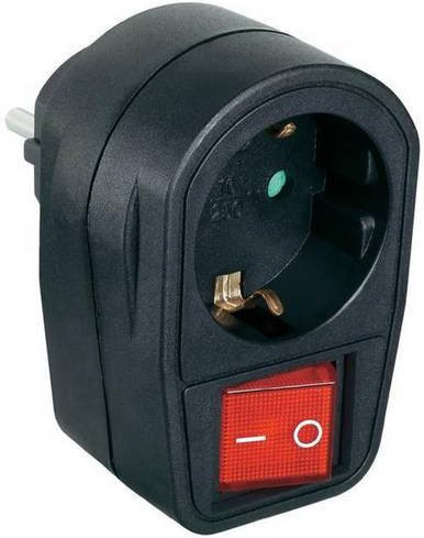 Renkforce 1296317 Schaltbare Zwischensteckdose 2polig Schwarz - Bild 1