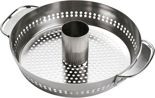 Weber Geflügelhalter Einsatz für Gourmet BBQ System aus Edelstahl, silberfarben, Durchmesser: 30 cm - Bild 1