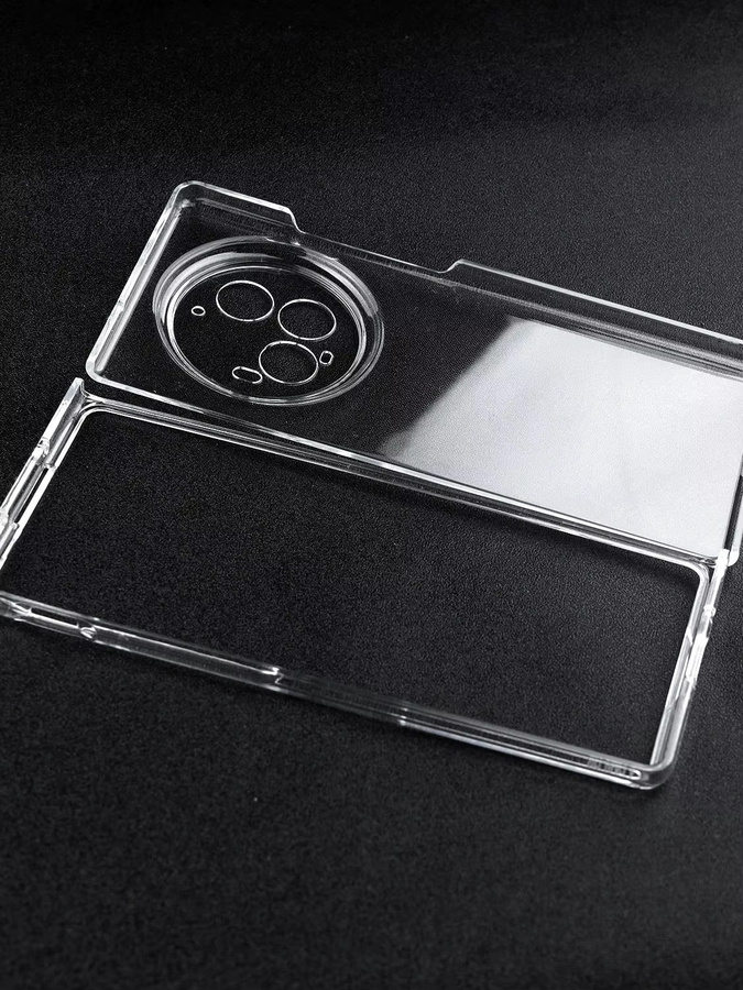 WISHXIN Stoßfeste transparente Hartplastikhülle für VIVO X Fold 3 und VIVO X Fold3 Pro - Bild 1