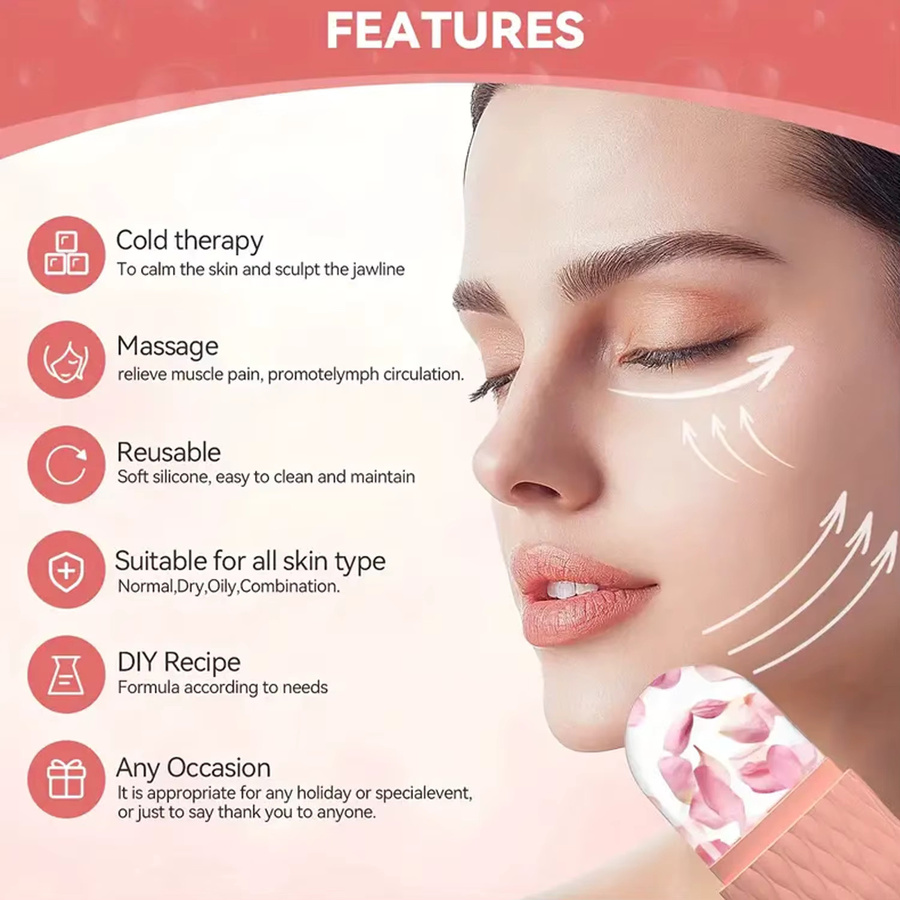 Eisroller & Edelstahl Gua Sha Set für Gesicht, Augen und Hals, Unisex - Bild 2