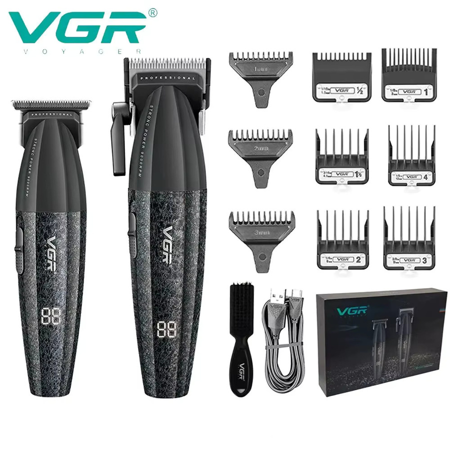 VGR Haarschneidemaschine und Trimmer-Set, Schwarz, Rot - Bild 6